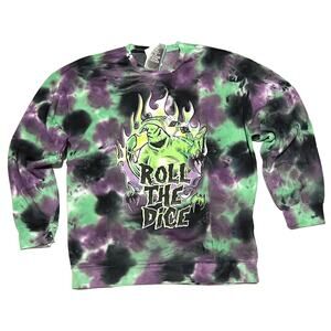 OOGIE BOOGIE Sweatshirt Size XL NBC The Nightmare Before Christmas Tie-Dye Dice